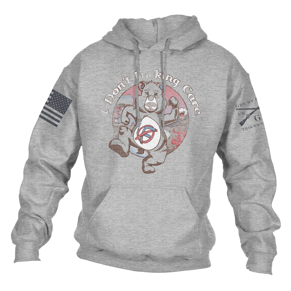 I Don t F cking Care Bear Hoodie Frontline Defender