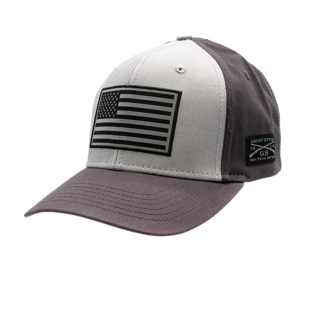 American Flag Grey Hat