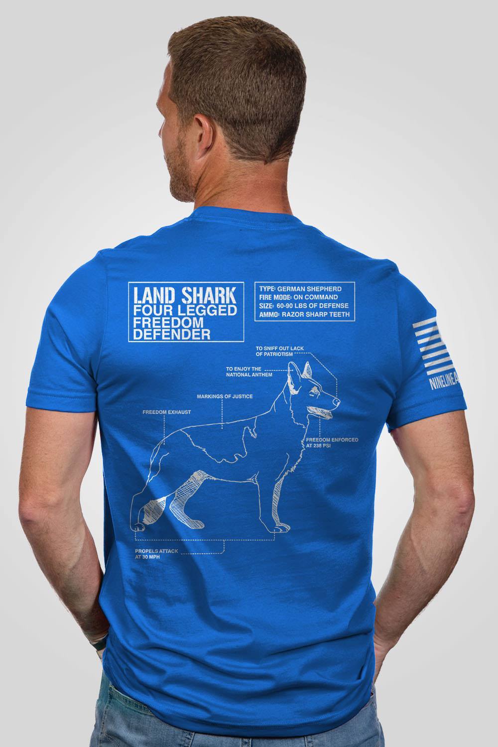 Land Shark - German Shepherd Schematic (Royal Blue)